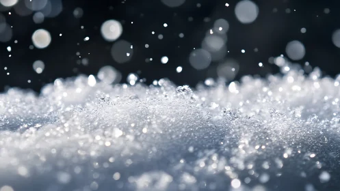 Macro optical study of falling snow crystals in shallow focus.