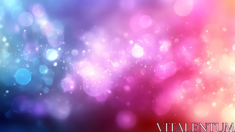 Shimmering pastel lights drift softly in a dreamy glow