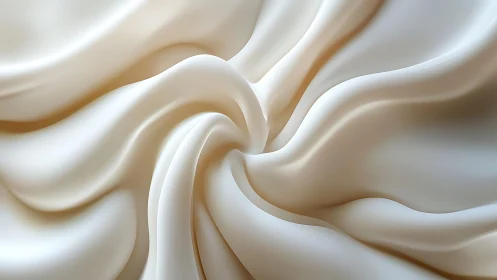 Flowing Cream Silk Abstract Art, Soft Folds and Gentle Texture.