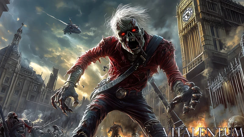 Apocalypse stomps London as feral corpse titan advances.