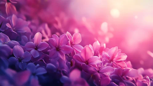 Magenta Dream Garden: Soft-Focus Petals in Luminous Bloom.