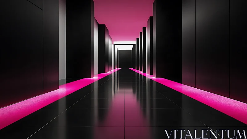 Neon Passage: Electric Geometry Through Glowing Corridors.