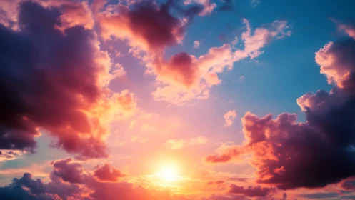 Sunset forges candy-colored clouds into glowing gateways