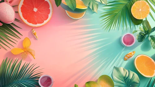 Citrus daydream drapes summer light across tropical leaves