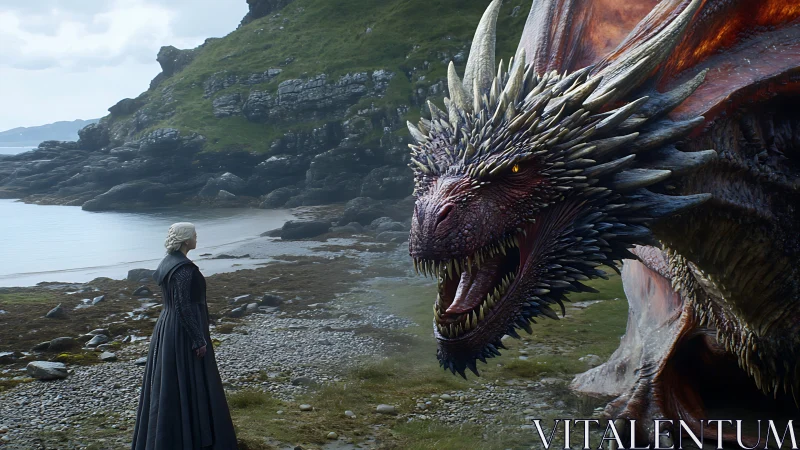 Stormy shore conversation lets dragon and queen trade secrets