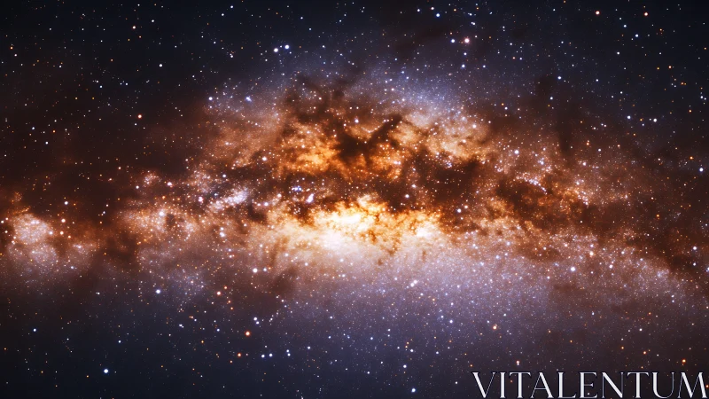 Galactic core panorama reveals dense stellar and dust structures