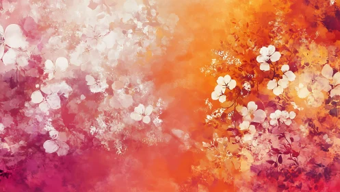 Floral bokeh fields dissolve into warm abstract chromatic haze