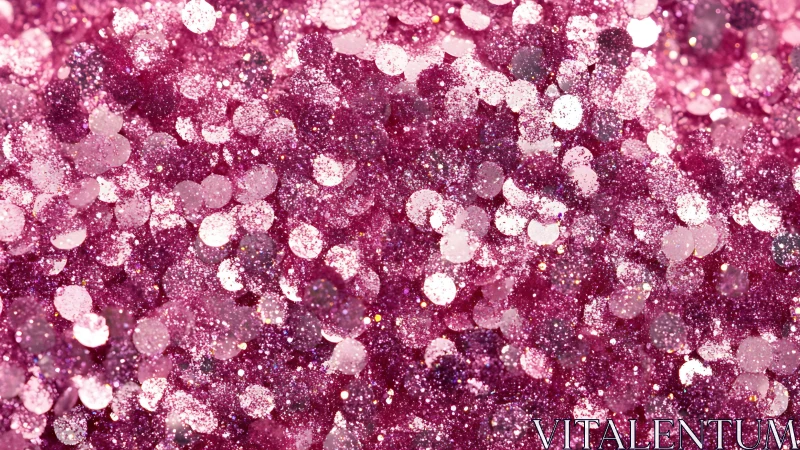 Sparkling pink glitter confetti in a playful close up.