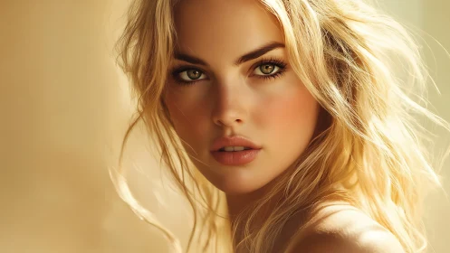 Golden hour portrait with soft light and curious gaze.