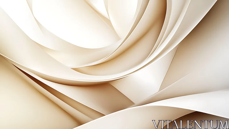 Abstract layers of cream and beige paper in soft minimalist style.