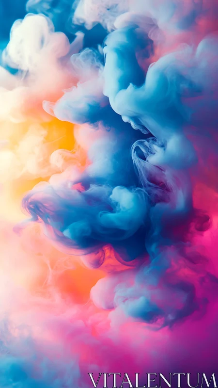 Chromatic vapor plumes in turbulent diffusion gradient field.