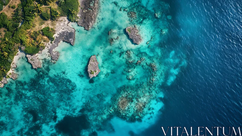 Turquoise Mosaic: Where Jungle Whispers Meet Coral Dreams.