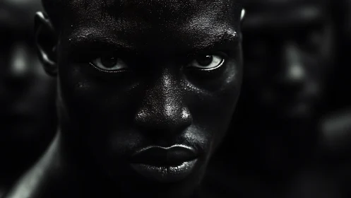 Intense portrait draws you into a powerful, focused gaze