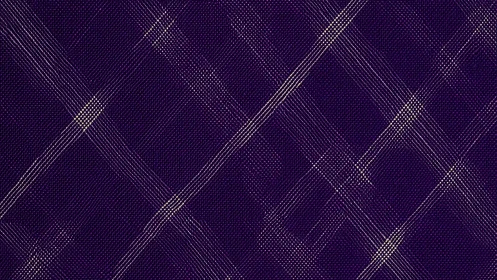 Diagonal violet lattice pattern forms layered woven grid