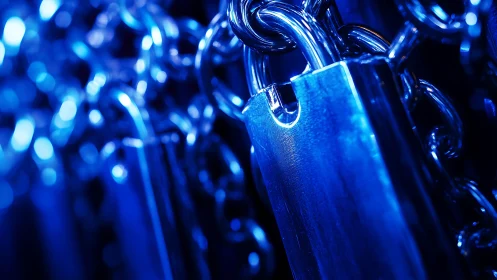 Cool blue padlocks glowing with a sense of secure calm.
