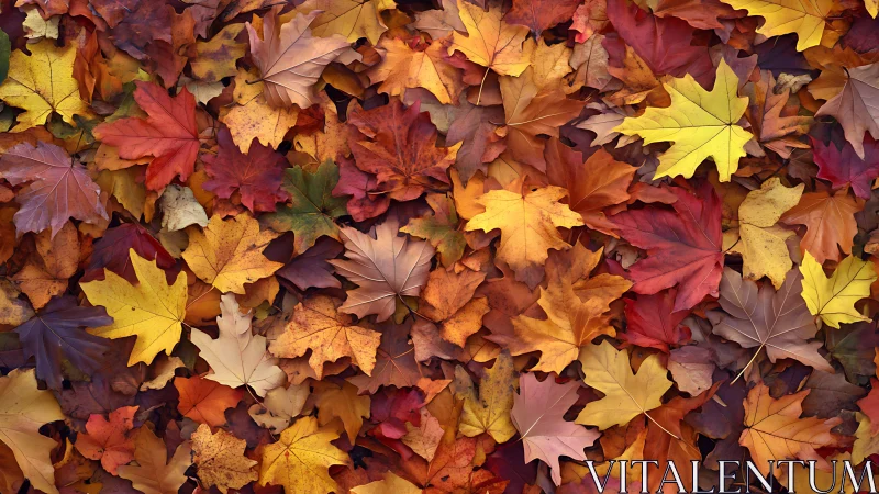 Leafy confetti carpets the ground in a roaring autumn hush