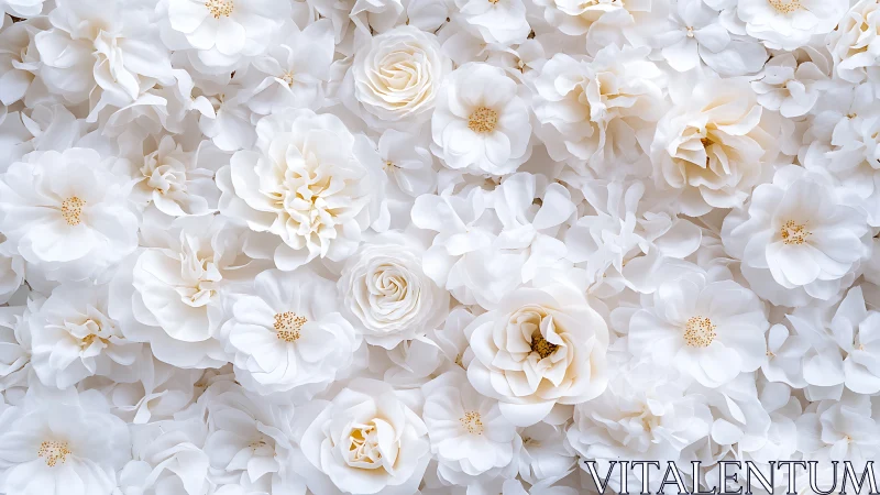 Ivory Petals Waltz: Nature's Delicate Geometry in Full Bloom