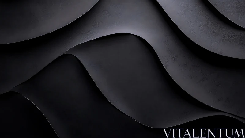 Layered dark wave surfaces with sculpted matte texture.