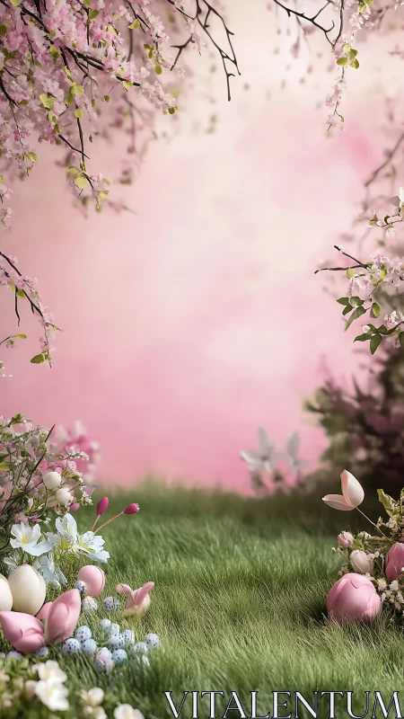 Springtime meadow quietly stages a pastel daydream tableau