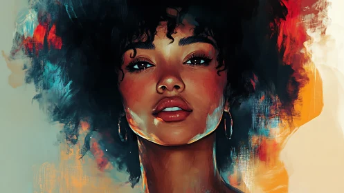 Radiant portrait of a confident woman in bold glowing color.