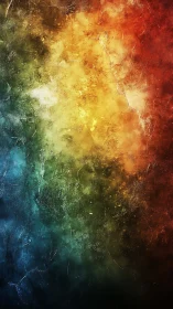 Textured spectrum field in vertical abstract composition.