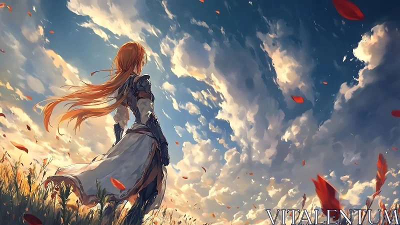 Skyward Daydreams With A Wandering Sunset Knight.