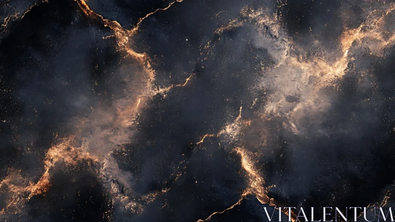 Dark cracked surface with glowing molten veins pattern