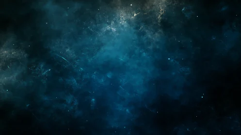 Nebular dust gradient with blue volumetric cloud diffusion field