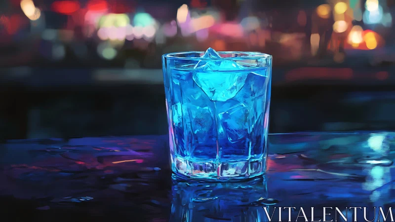 Glowing Cocktail in the City Night.