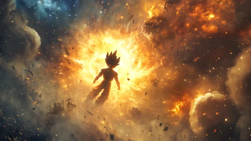 Starlit warrior walks into a newborn supernova storm.