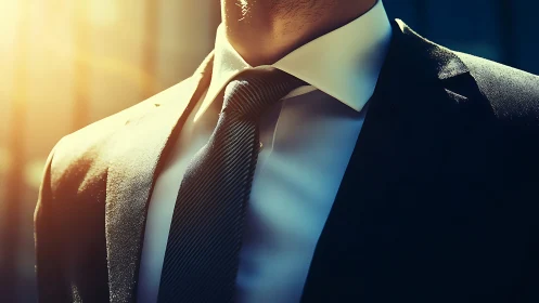 Tailored Professional - Business Attire in Golden Light.