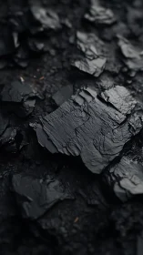 Macro study of fractured black shale textures in soft focus