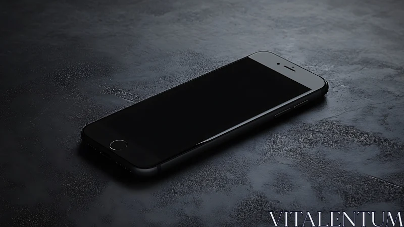 Midnight Smartphone Rests Against Concrete Solitude