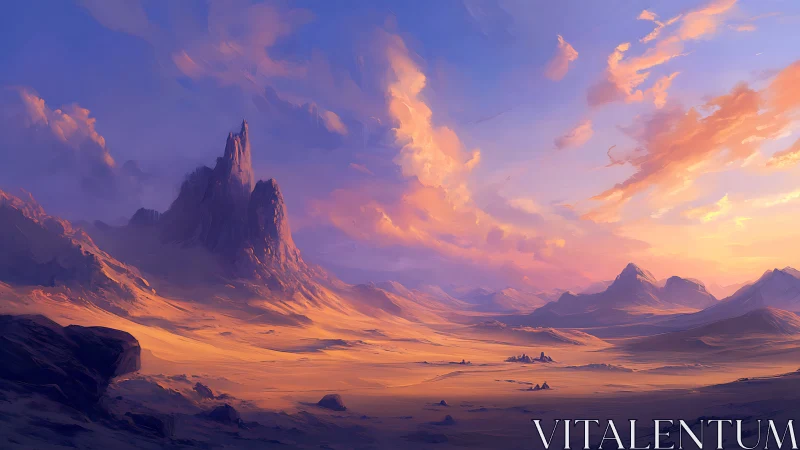 Sunlit desert towers rise beneath glowing pastel skies.