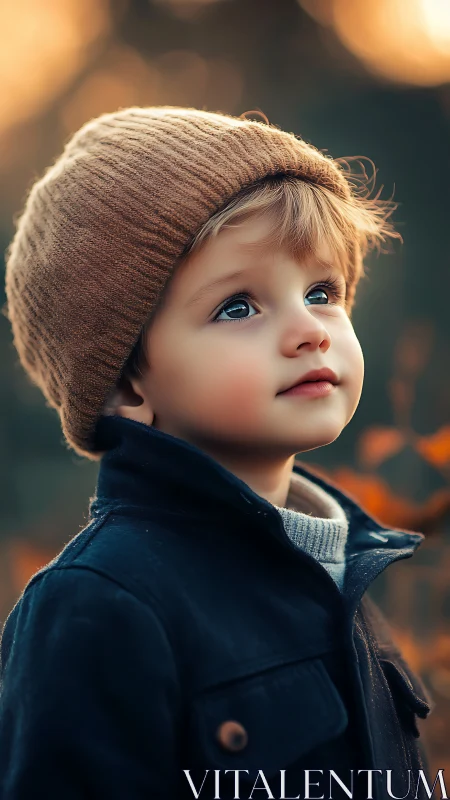 Wondering Eyes: A Child's Quiet Moment of Reflection.