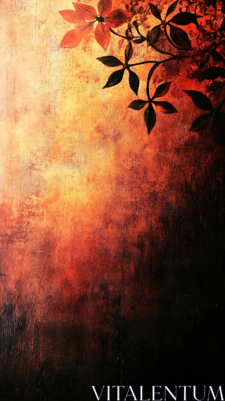 Glowing floral vines against warm, rustic sunset tones.