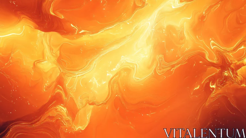 Fluid liquid light rendered abstract in hot hues.