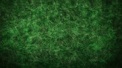 Emerald moss tapestry with delicate tangled light lines.