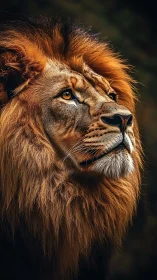 Lion’s ember mane leans into twilight, quietly ruling time