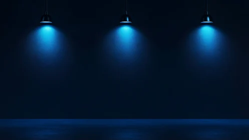 Three quiet spotlights orchestrate a moody electric hush