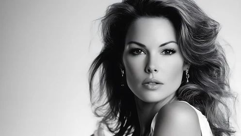 Monochrome beauty portrait uses high-key directional lighting