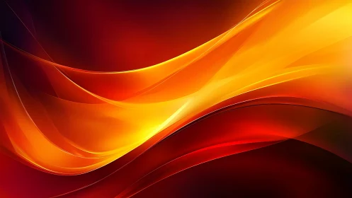 Flowing luminous waves with radiant gradient transitions