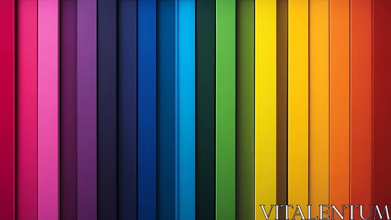 Vertical color bars forming a clean rainbow spectrum wall.