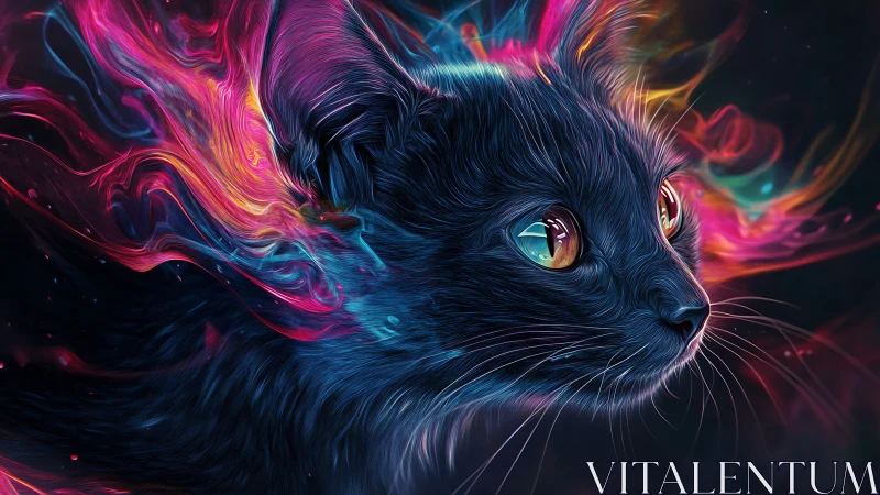 Neon Whisker Dreams: Where Luminescence Meets Feline Wonder