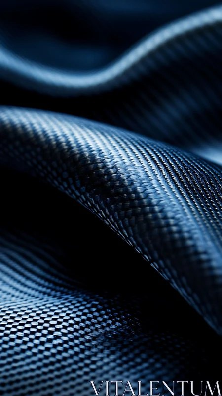 Curved carbon fiber sheet displays woven reflective texture