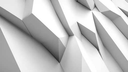 Facet-structured white polygonal surface with angular relief geometry.