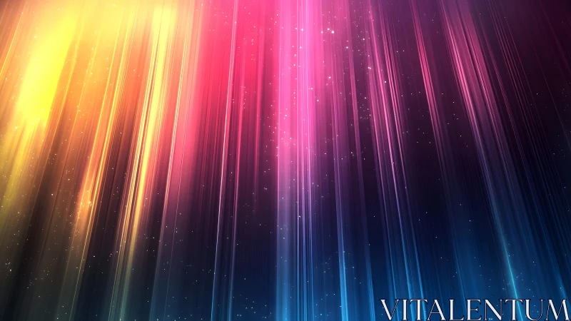 Vibrant light streaks digital abstract background in neon colors.