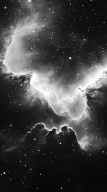 Nebular shoreline carves bright rivers through quiet stars