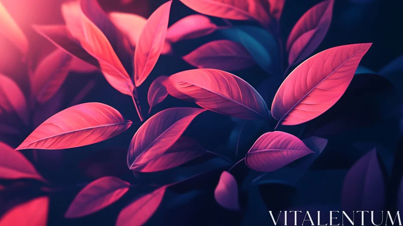 Digital rendering depicts pink foliage under directional light