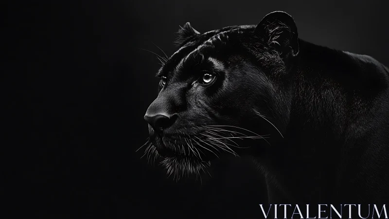Black Panther's Piercing Gaze into Darkness.